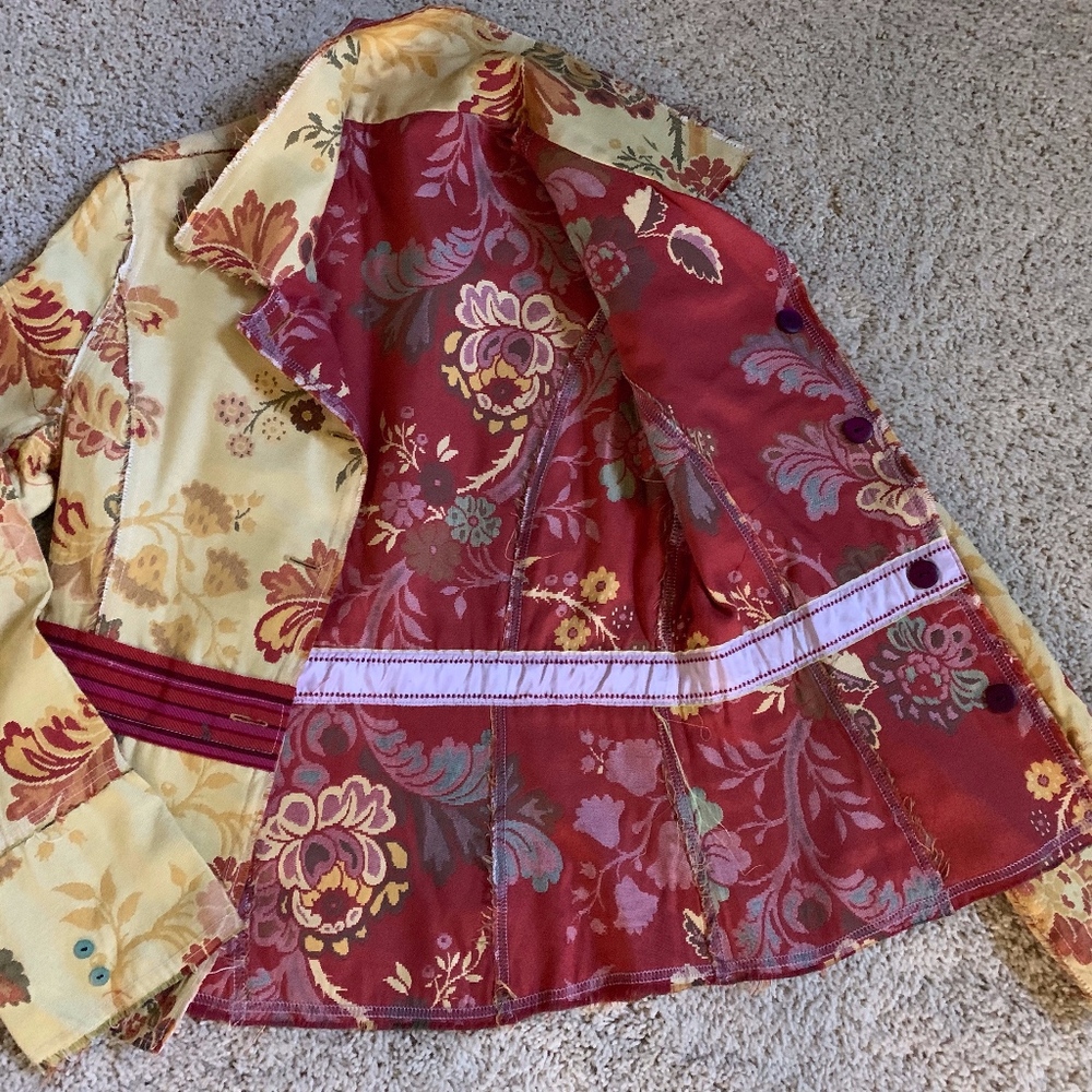 Shabby Chic reversible coton silk blazer